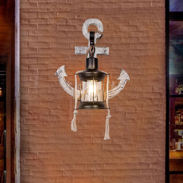 Dorian – Industrielle Retro-Wandleuchte im Anker-Design