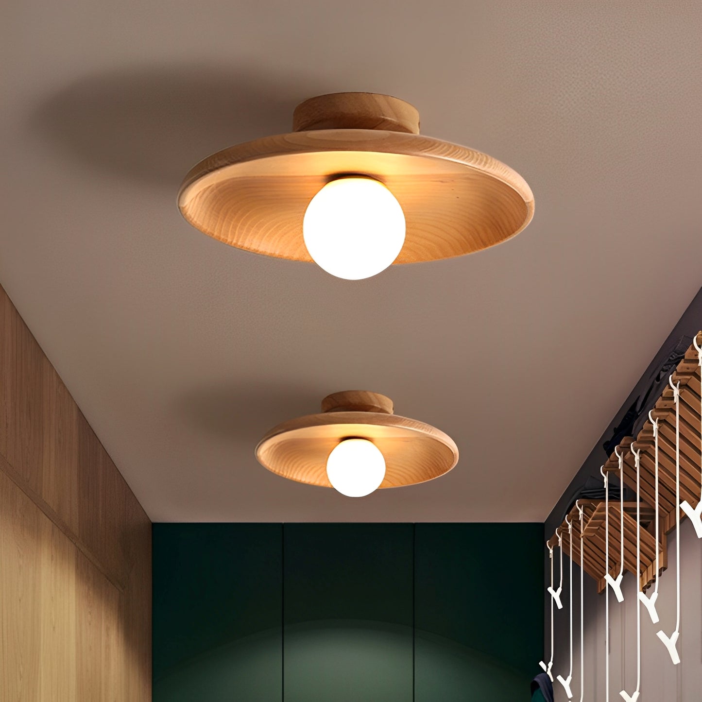 Miyu – Japanische Deckenlampe aus Holz