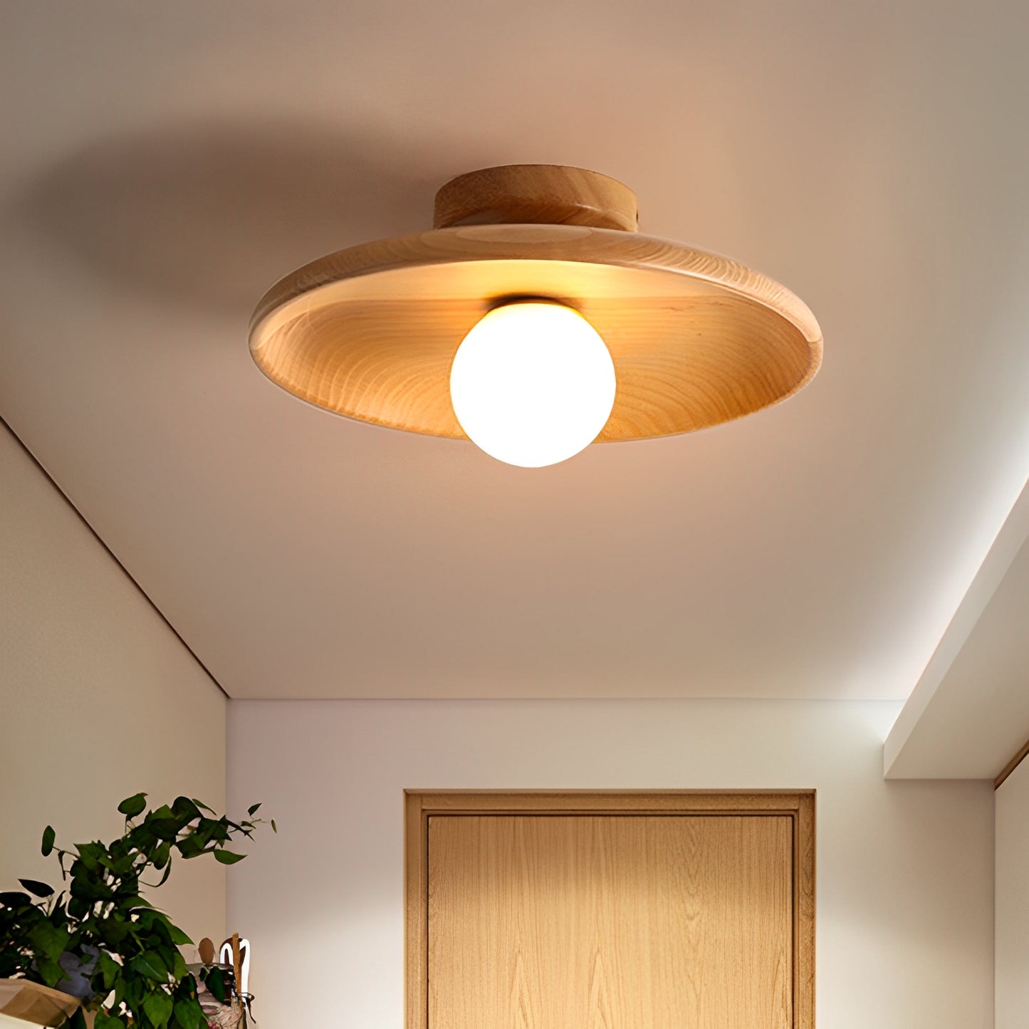 Miyu – Japanische Deckenlampe aus Holz