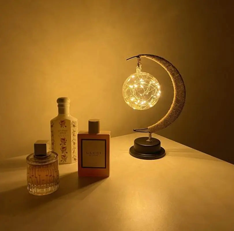 Celina – LED Mond & Stern Kupferdraht-Lampe