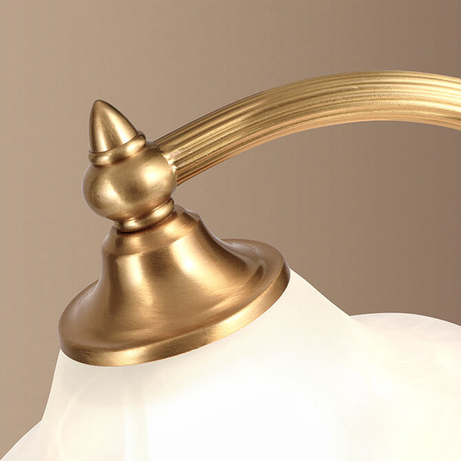 Maribel – Vintage Messing und Glas Blüten-Tischlampe