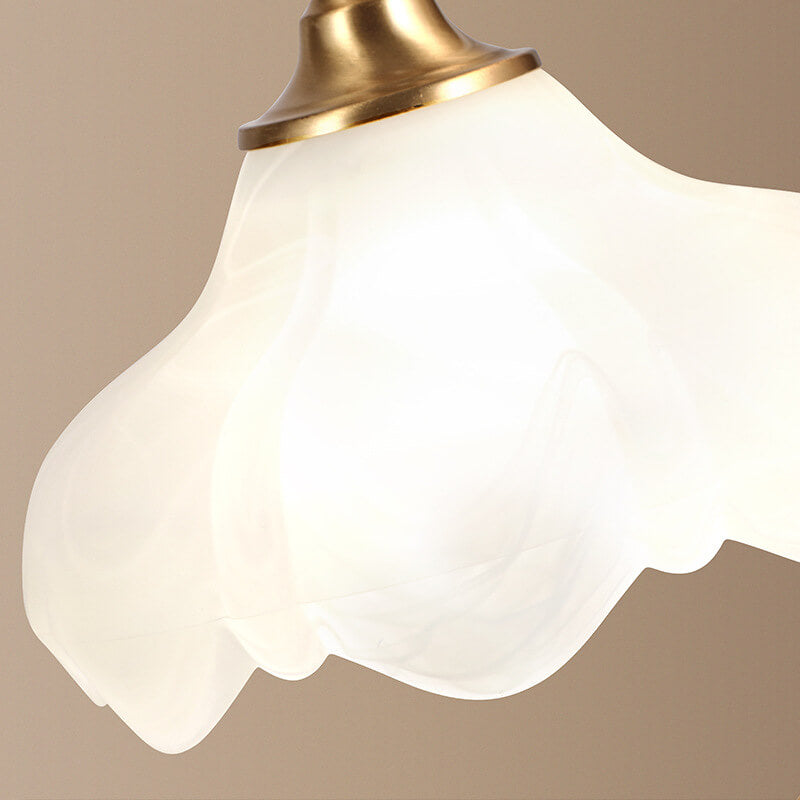 Maribel – Vintage Messing und Glas Blüten-Tischlampe