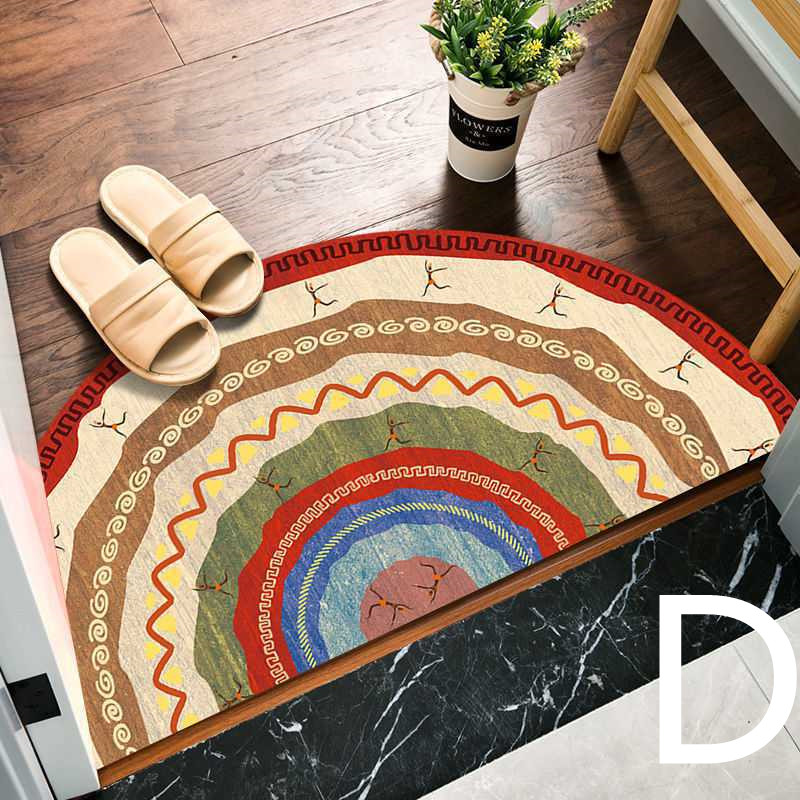 EthnoStep – Rutschfeste Fußmatte mit halbrundem Boho-Muster