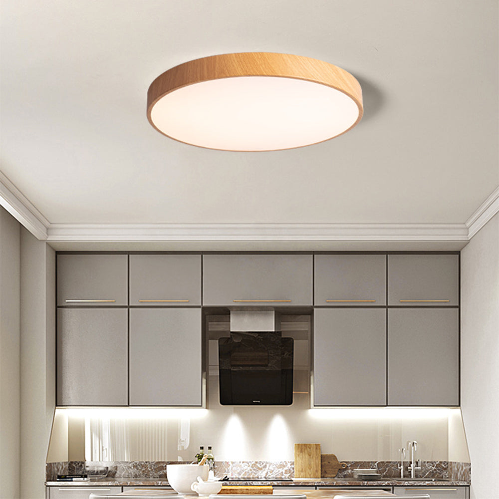 Lian – LED-Deckenleuchte in Holzoptik