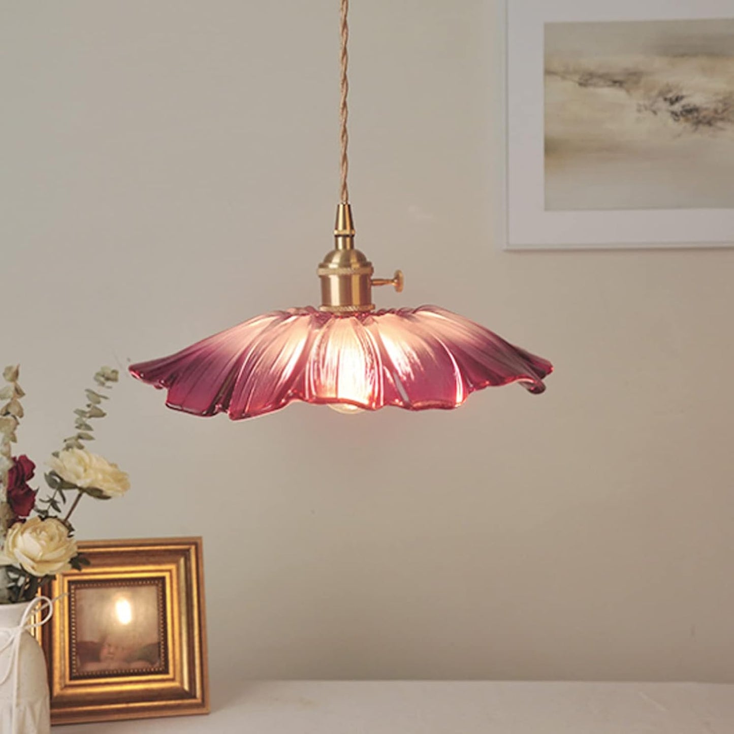 Karo – Vintage Retro Glas-Pendelleuchte