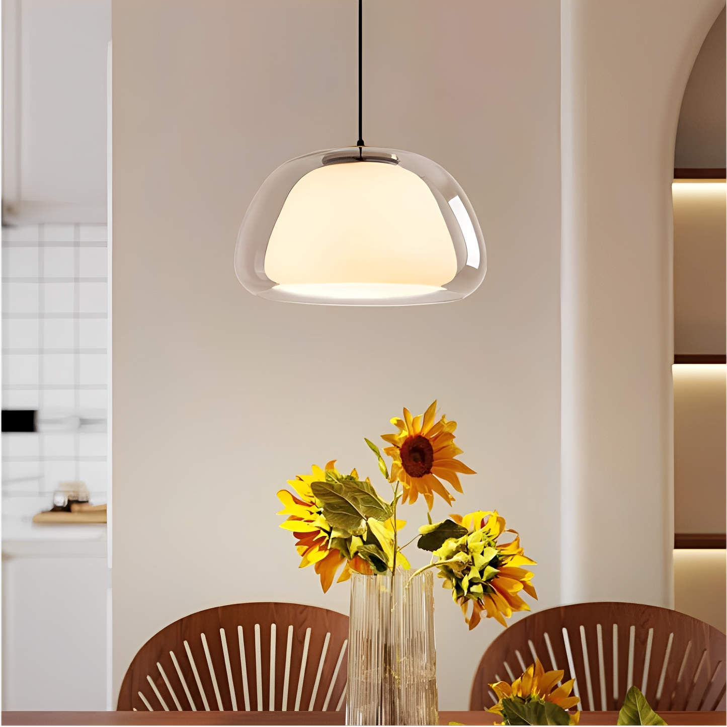 Harley – Luxe Amber Glas Pendelleuchte