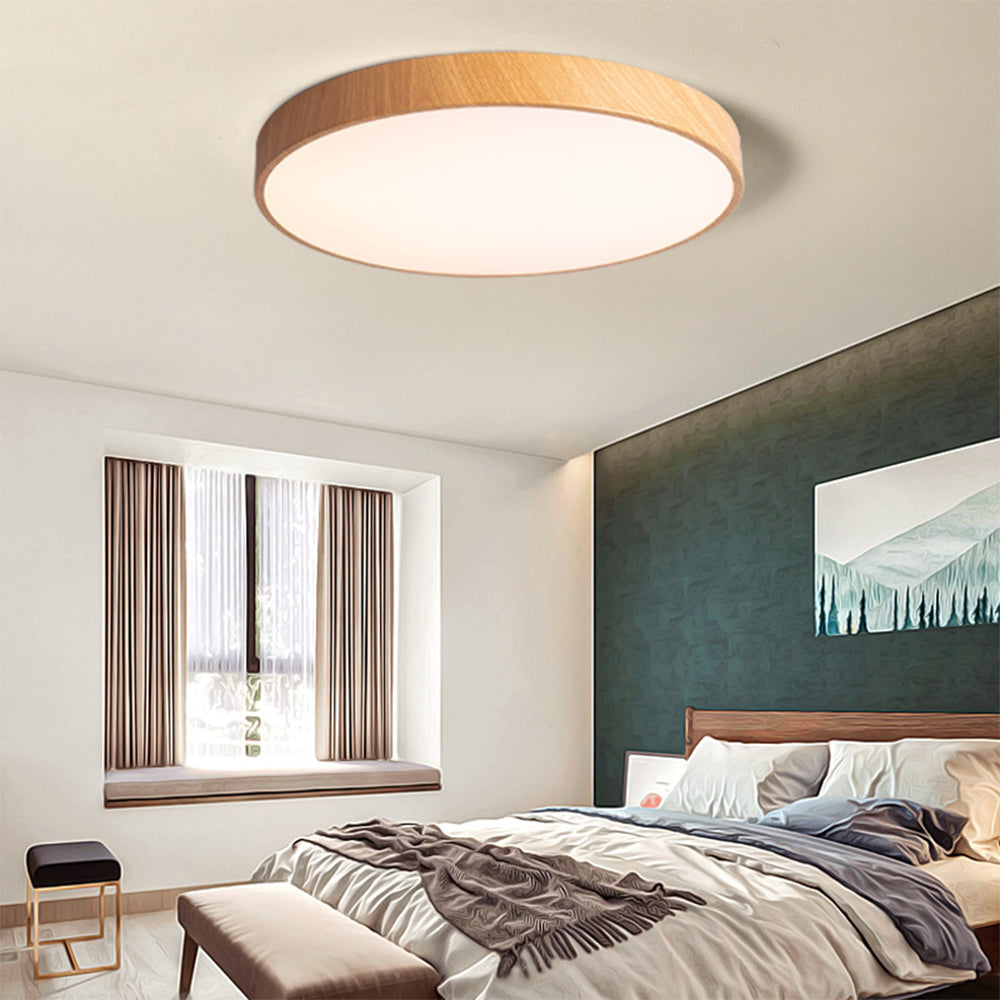 Lian – LED-Deckenleuchte in Holzoptik
