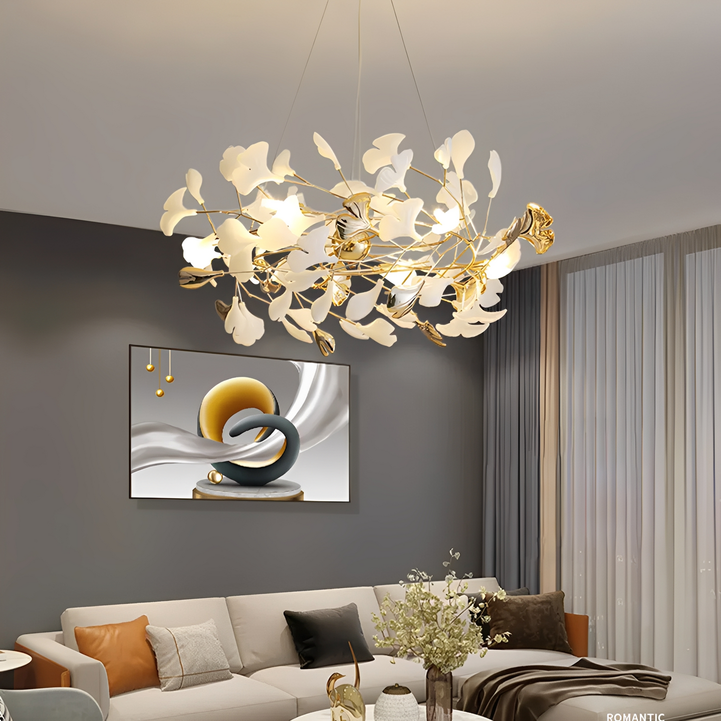 Ginkgoa – Künstlerische Hängeleuchte
