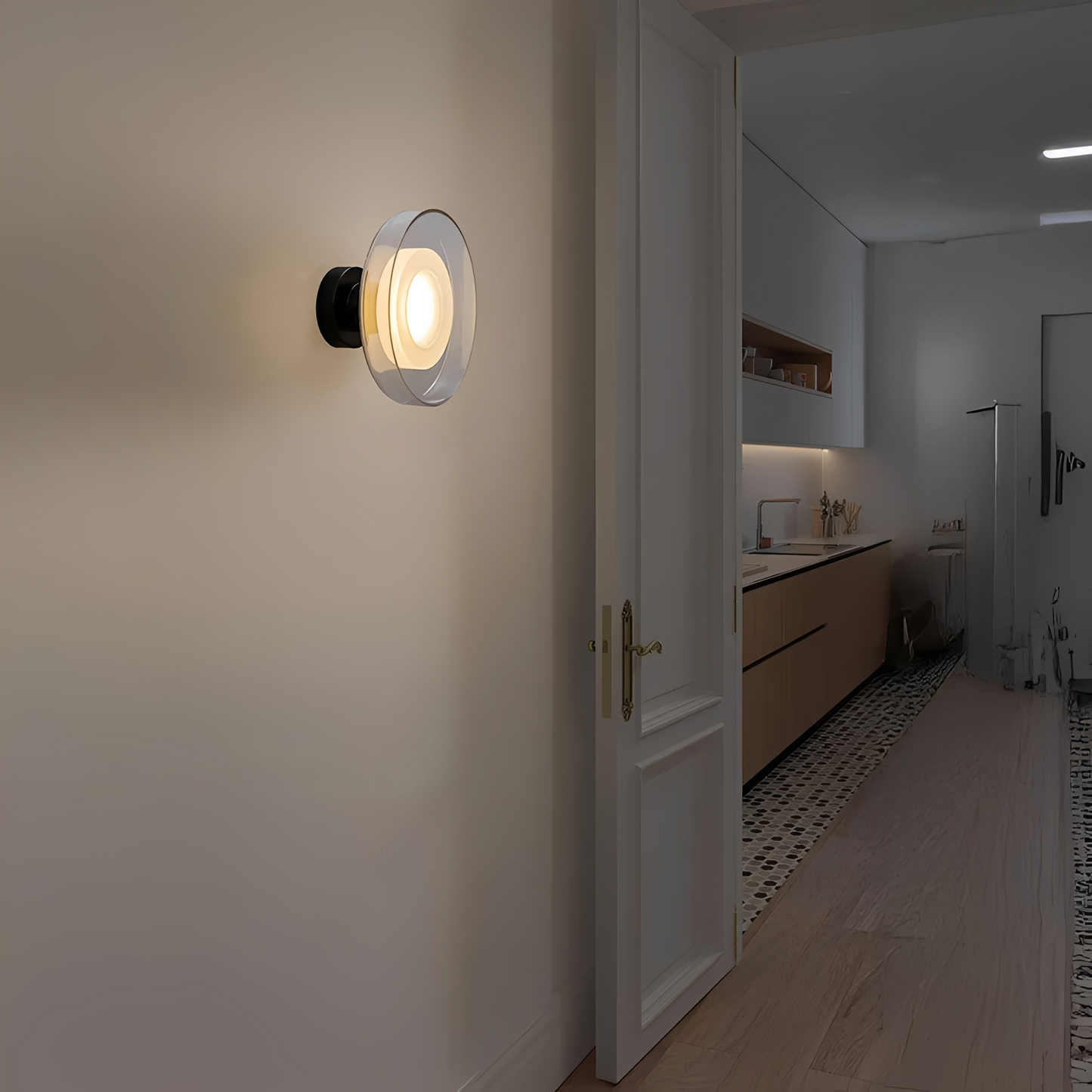Shane – Nordic Minimalistische Glas LED Wandleuchte