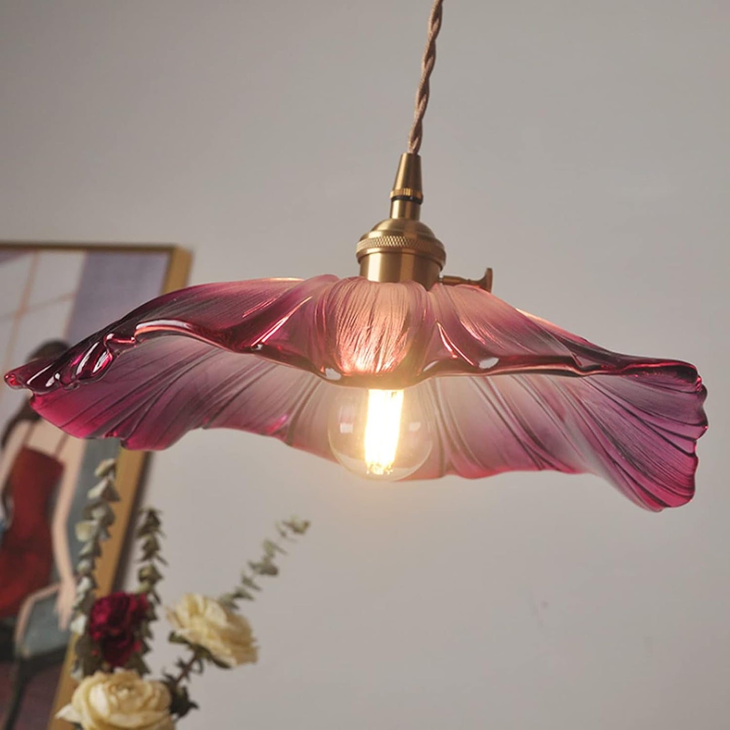 Karo – Vintage Retro Glas-Pendelleuchte