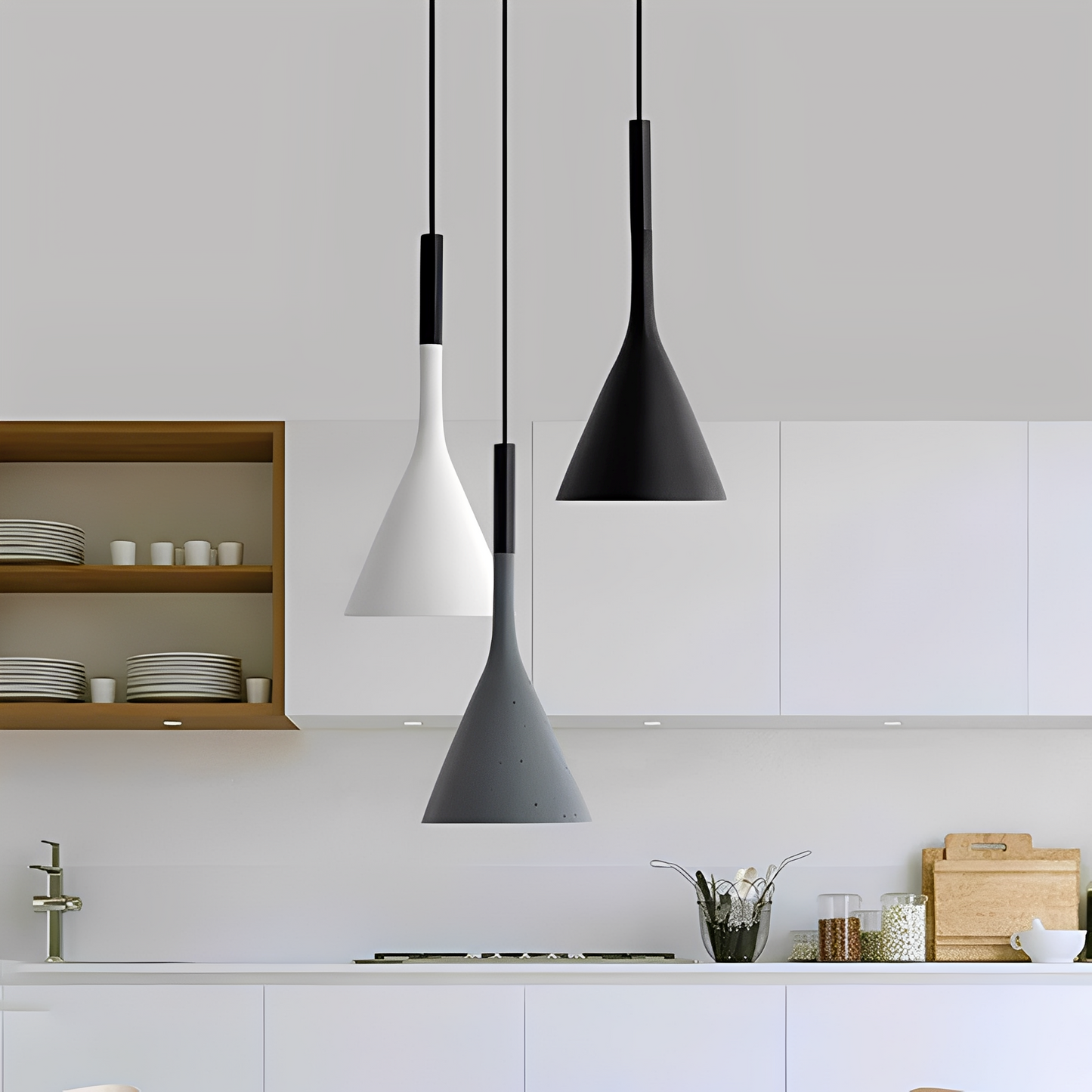 Soren – Minimalistische Horn-Kronleuchter