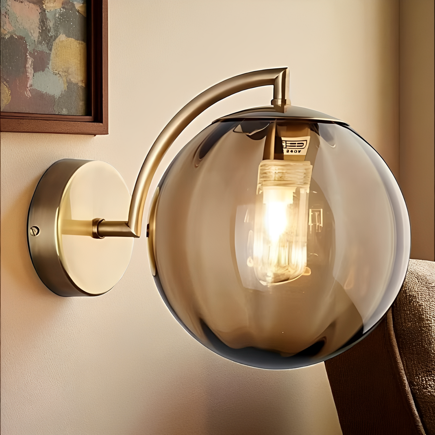 Lena – Minimalistische Glasball Wandlampe