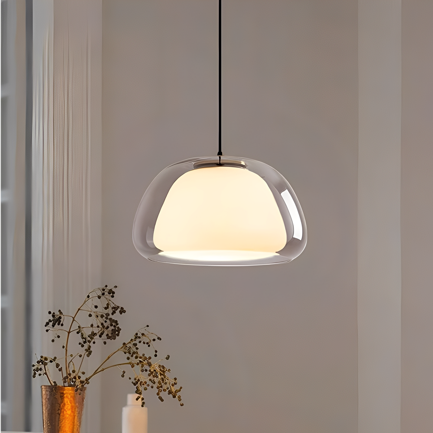 Harley – Luxe Amber Glas Pendelleuchte
