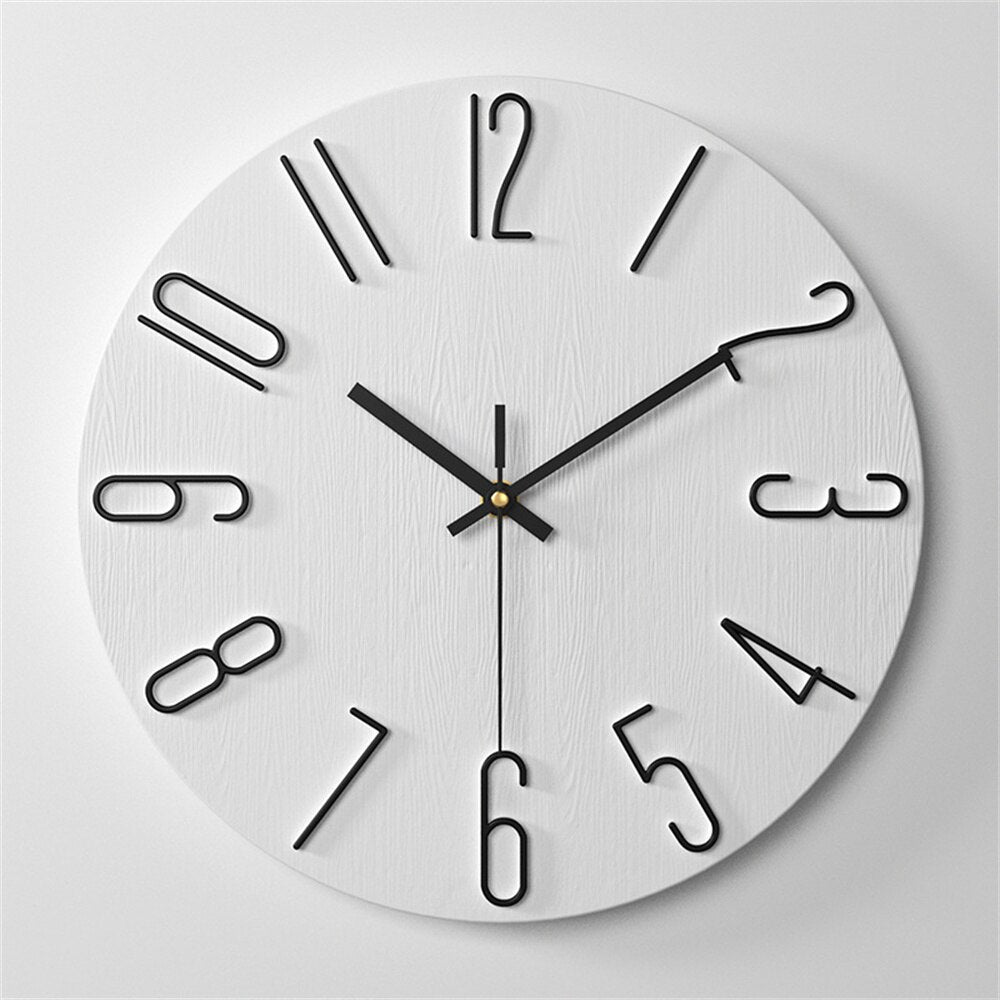 Rustom – 12-Zoll Wanduhr für Wohnzimmer