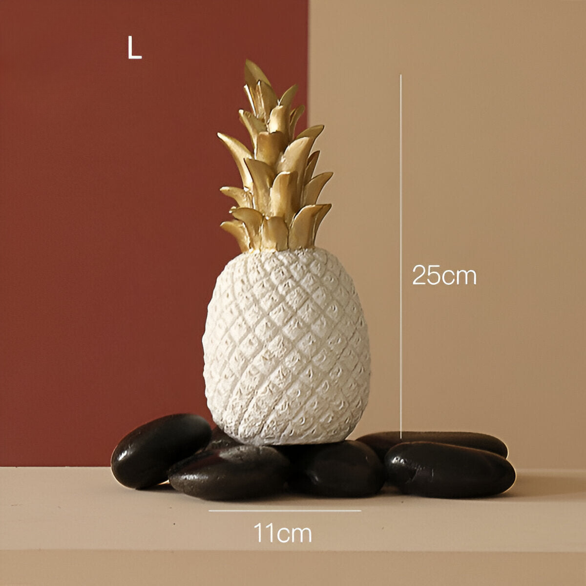 Phineas – Stilvolle Ananas-Dekoration aus Harz für sommerliche Wohnakzente