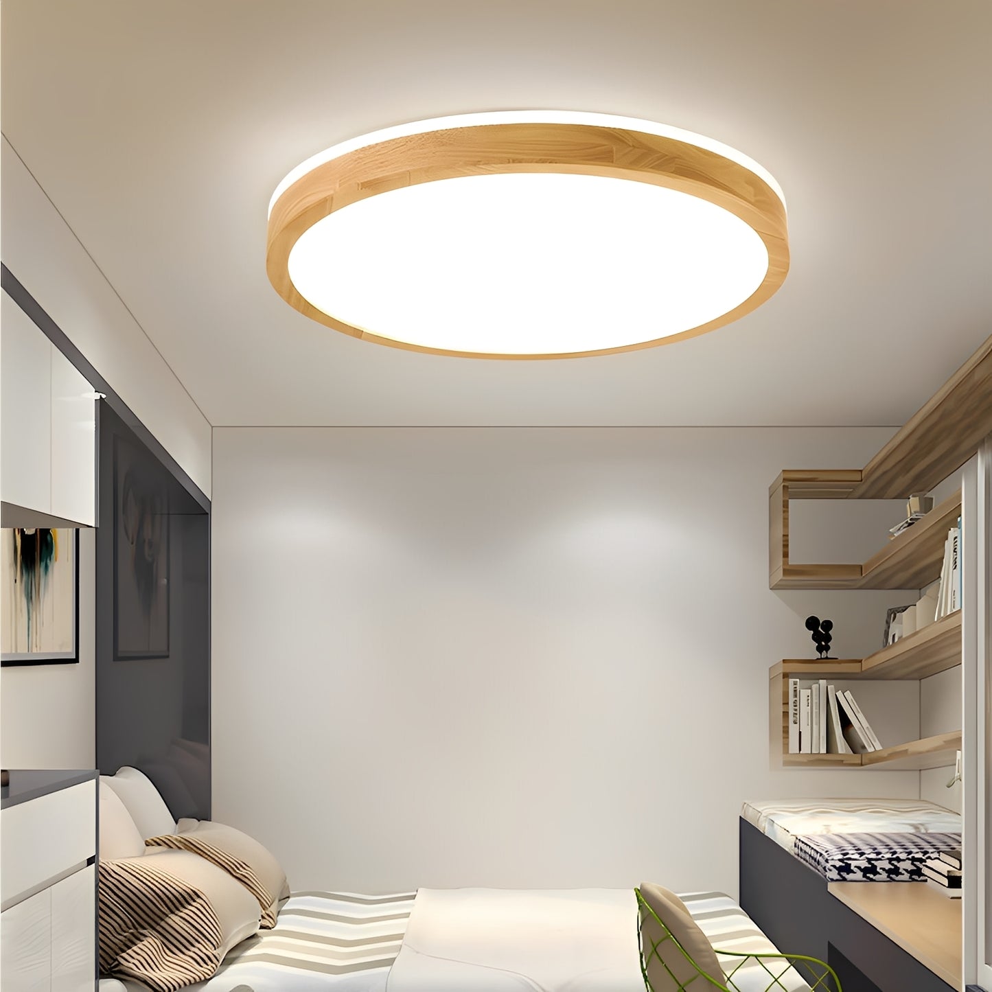 Paulo – Holz-LED-Deckenleuchte
