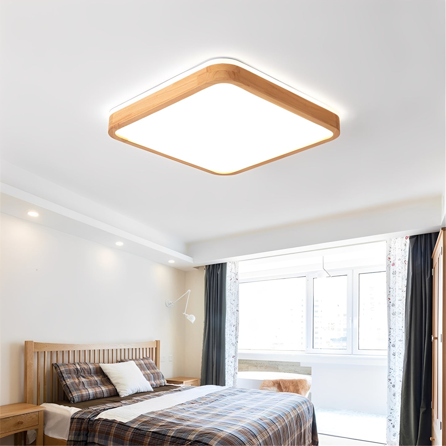 Paulo – Holz-LED-Deckenleuchte