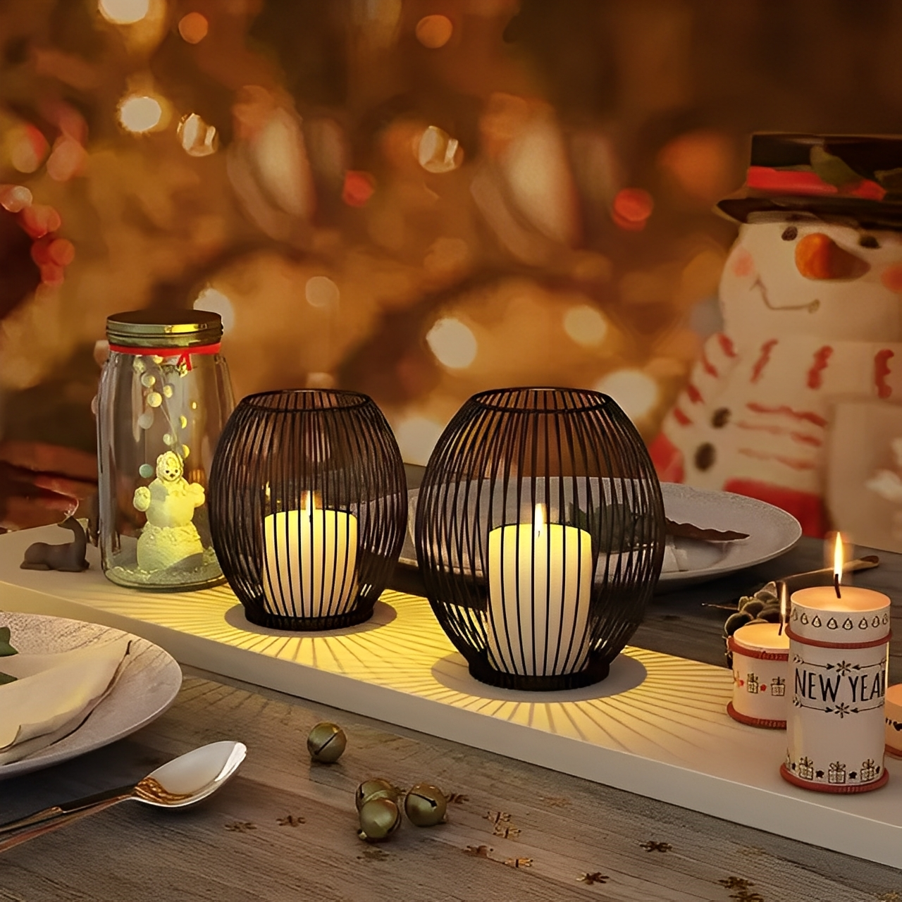 Ella – Eleganter Eisen-Kerzenständer