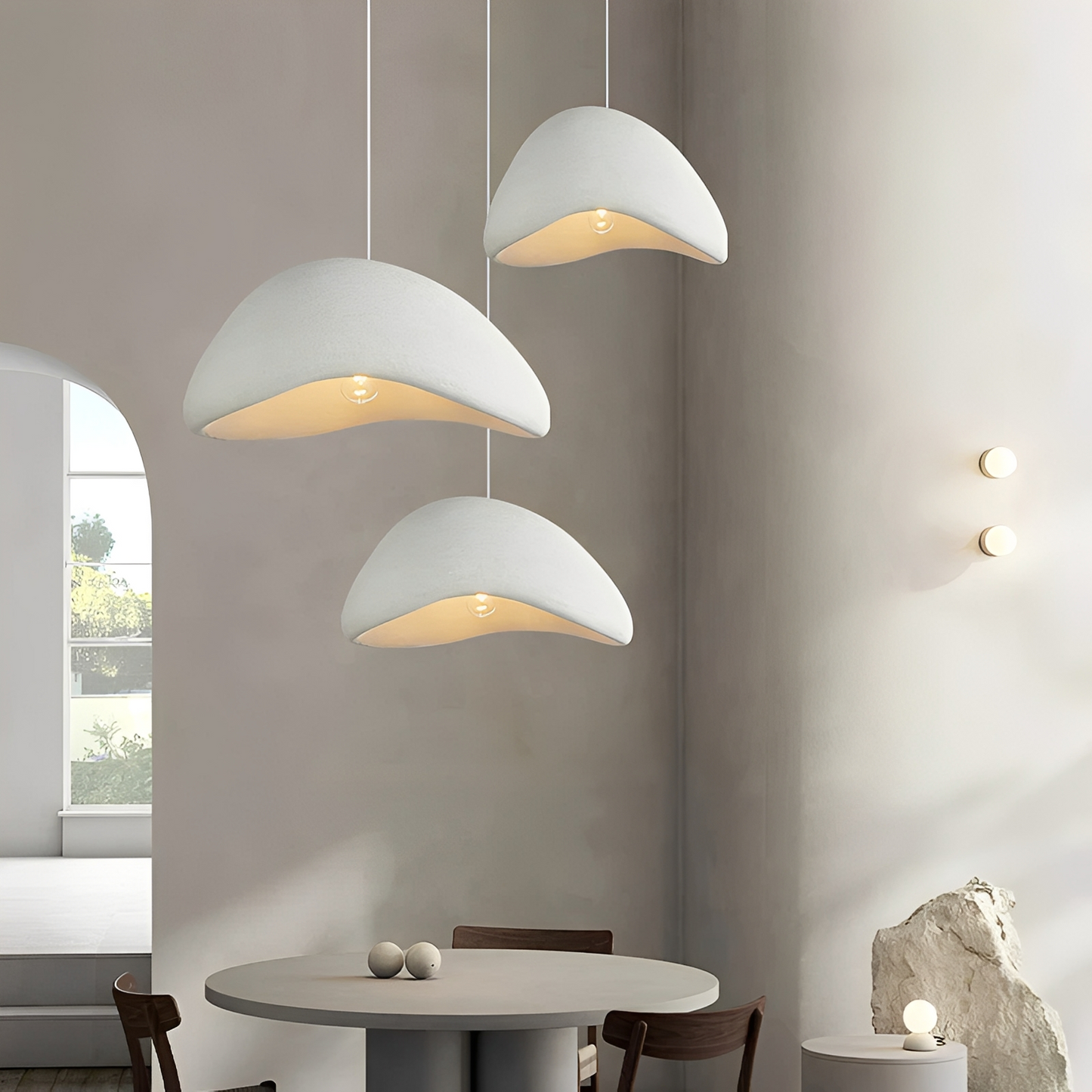 Eira – Nordische Cremefarbene Pendelleuchte