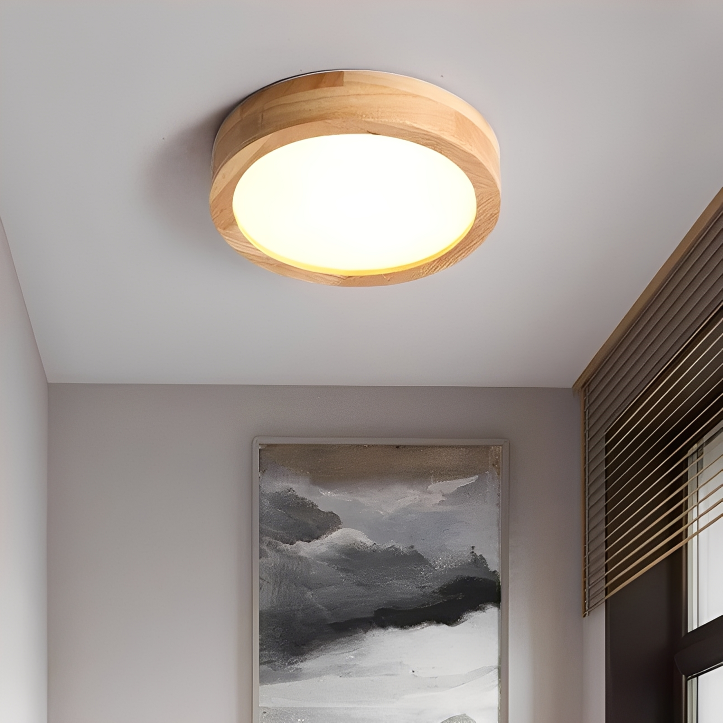 Airi – Runde Deckenlampe aus Holz