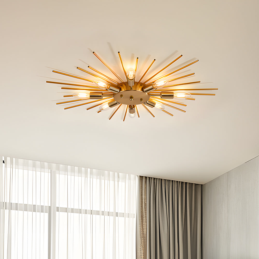 Yuki – Goldene Lineare Deckenlampe