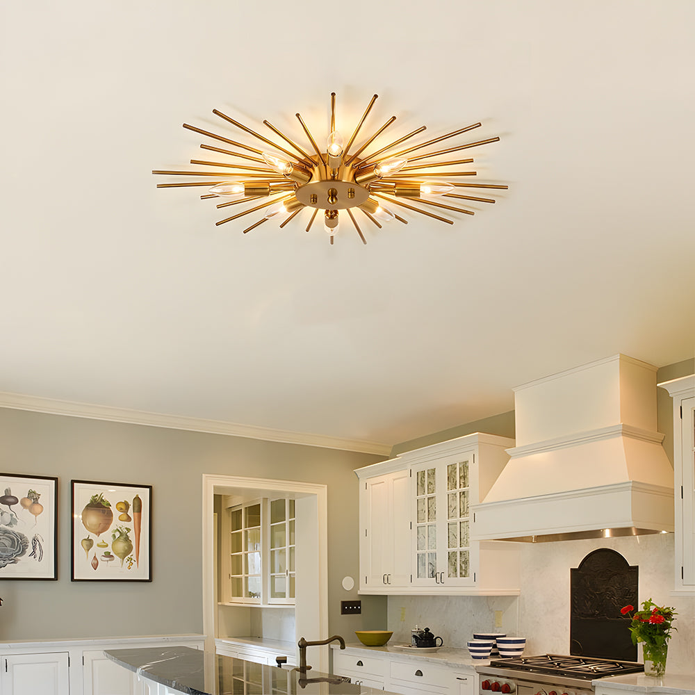 Yuki – Goldene Lineare Deckenlampe