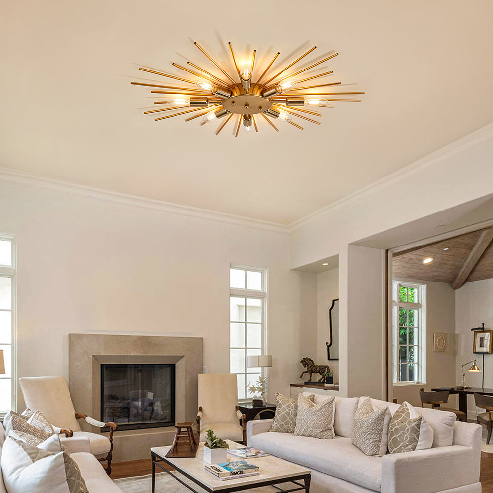 Yuki – Goldene Lineare Deckenlampe