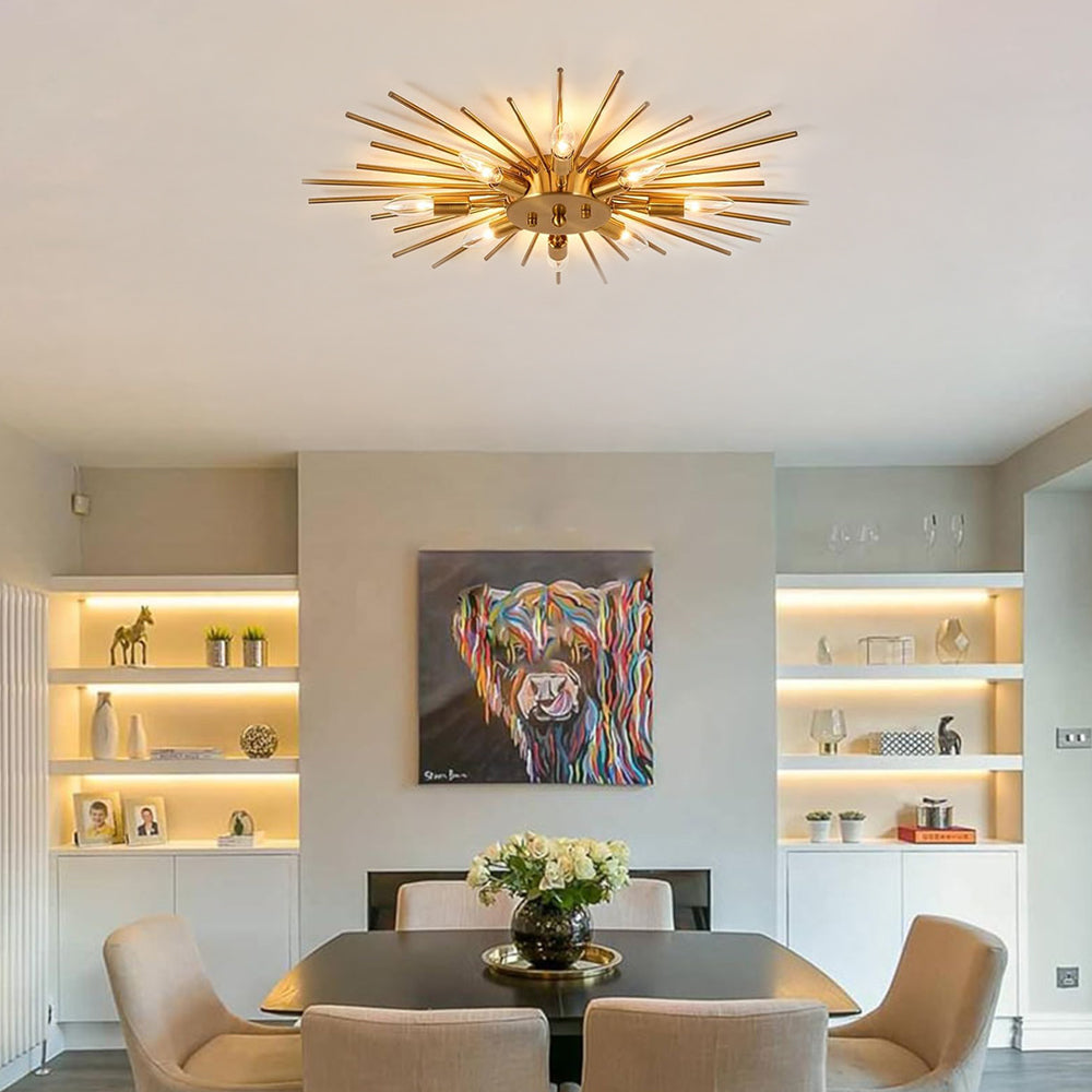 Yuki – Goldene Lineare Deckenlampe