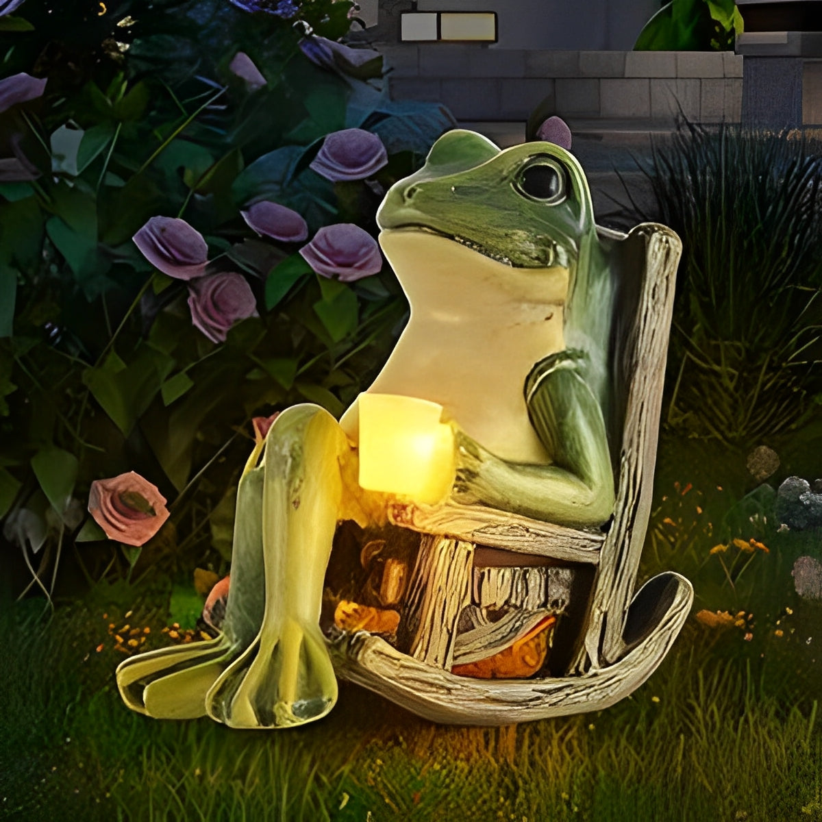 Frilo – Lustige Frosch-Solarfigur