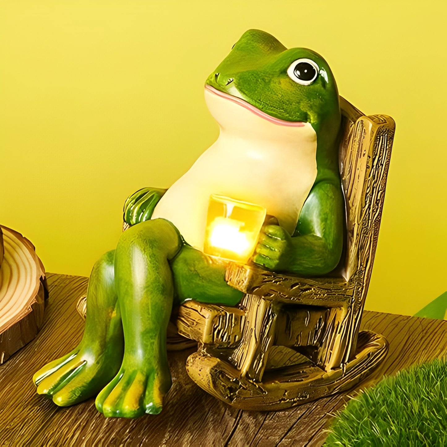 Frilo – Lustige Frosch-Solarfigur