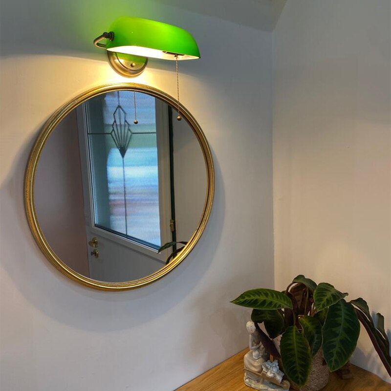 Noriel – Moderne Grün-Vintage Banker Wandlampe
