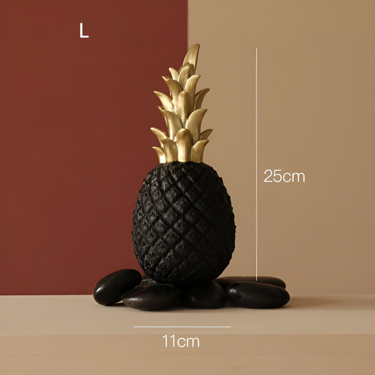 Phineas – Stilvolle Ananas-Dekoration aus Harz für sommerliche Wohnakzente