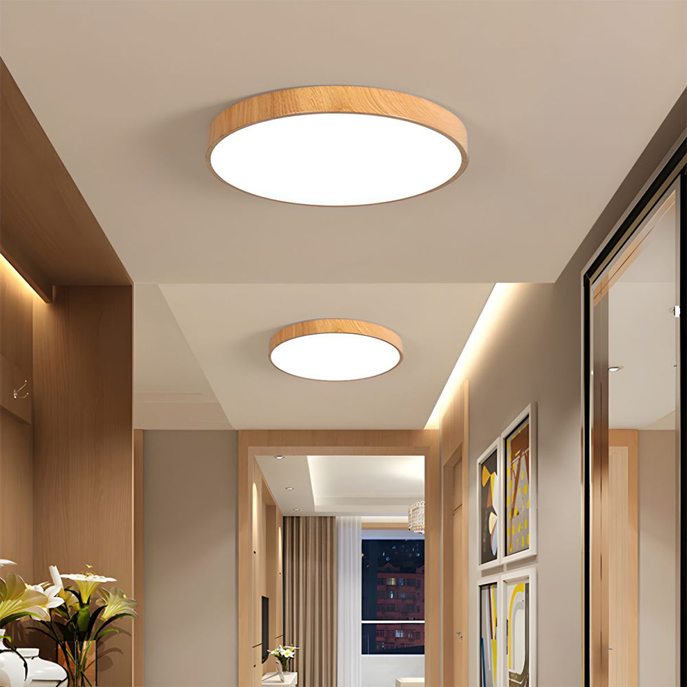 Lian – LED-Deckenleuchte in Holzoptik