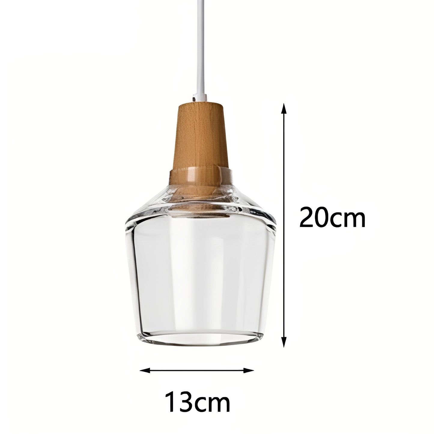Nozomi – Antike Holz-Glas Pendelleuchte