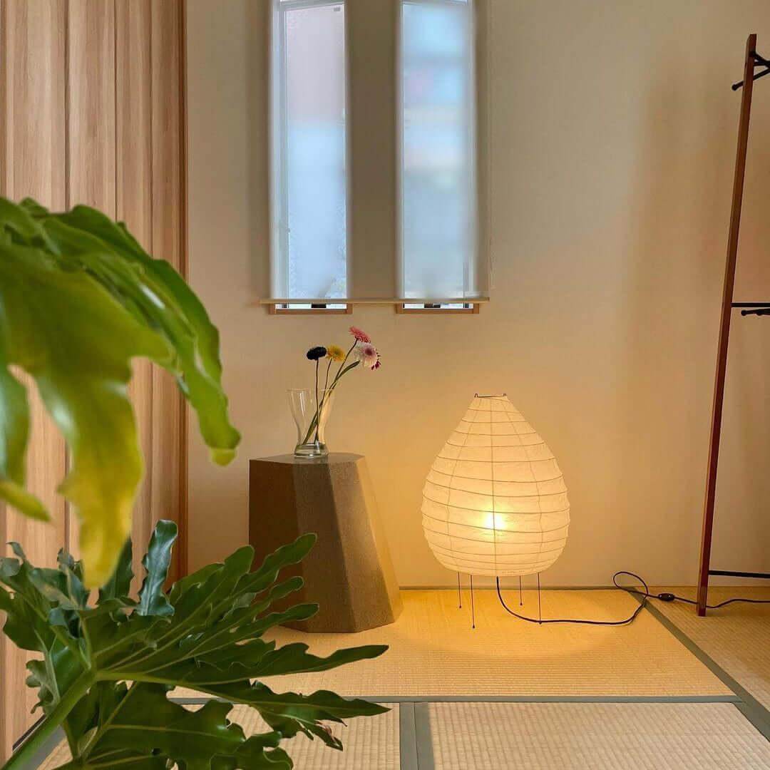 Satoshi – Wabi-Sabi Reispapier Tischleuchte