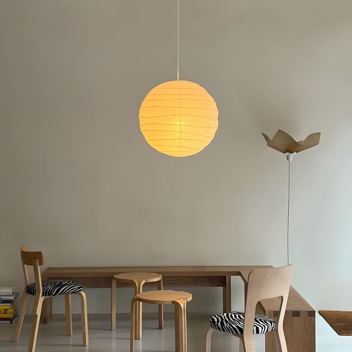 Hoshiko – Reispapier Kugel Pendelleuchte