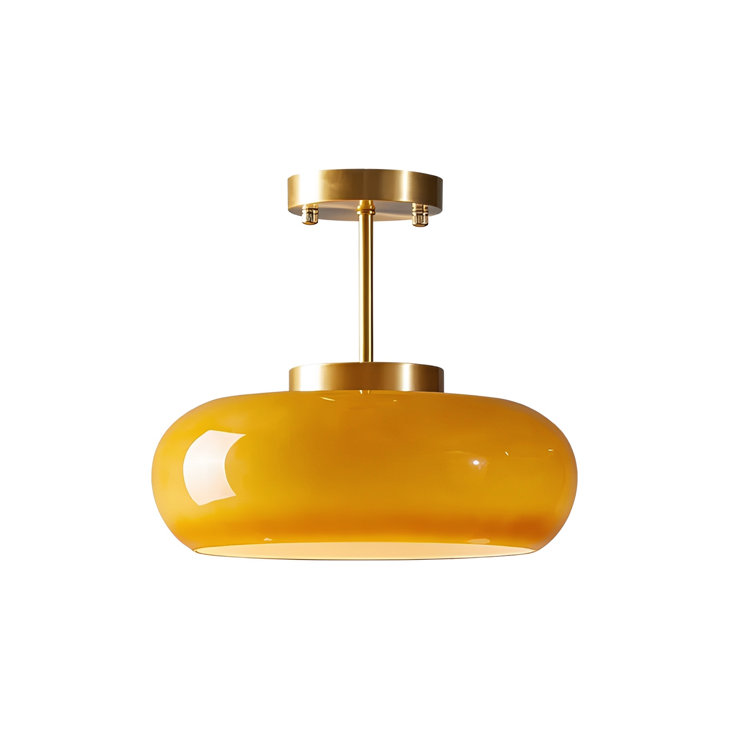Friedrich – Bauhaus Messing Glas Deckenleuchte