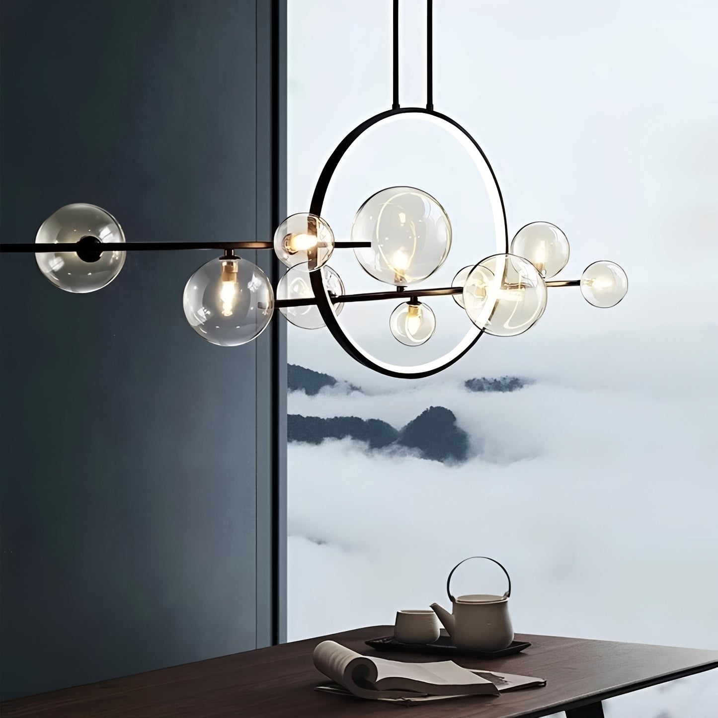 Luneo – Postmoderne Glas-Pendelleuchte