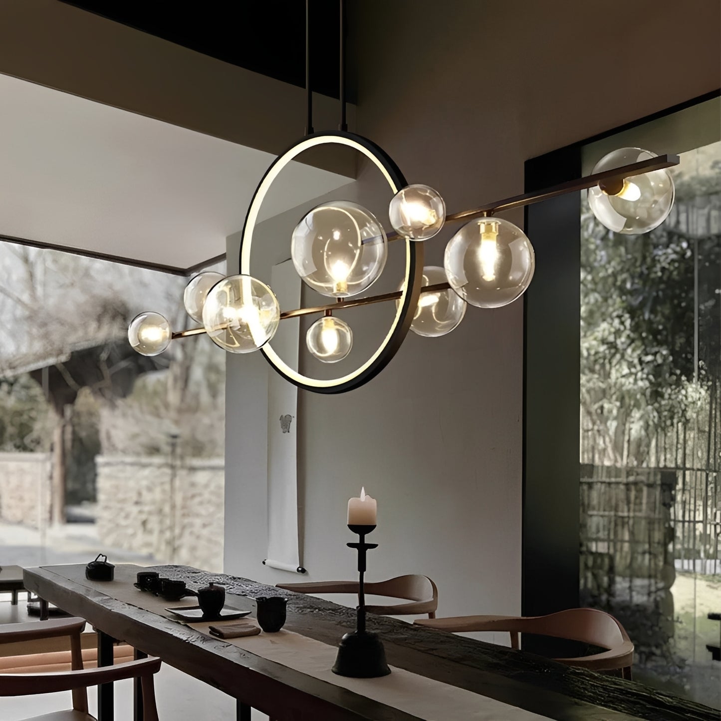 Luneo – Postmoderne Glas-Pendelleuchte
