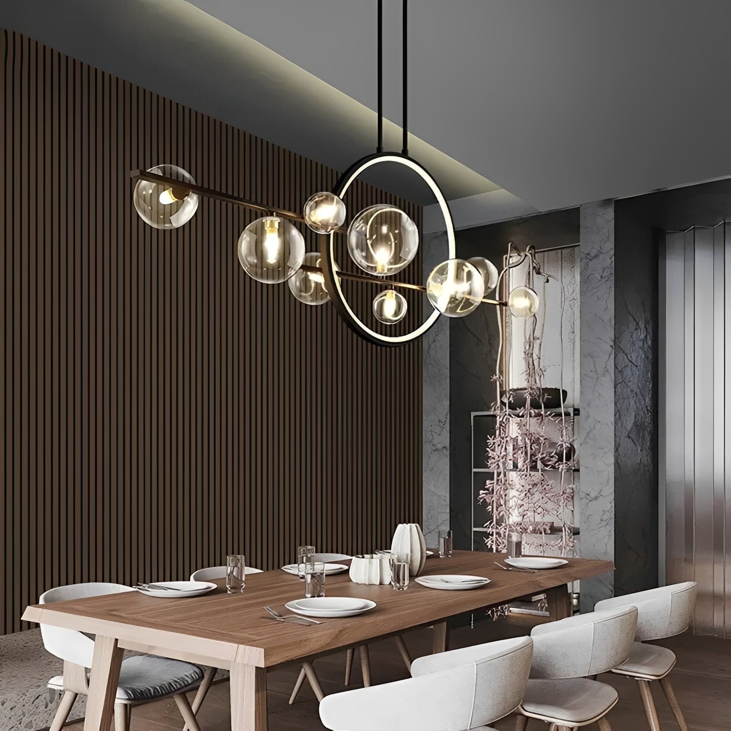 Luneo – Postmoderne Glas-Pendelleuchte