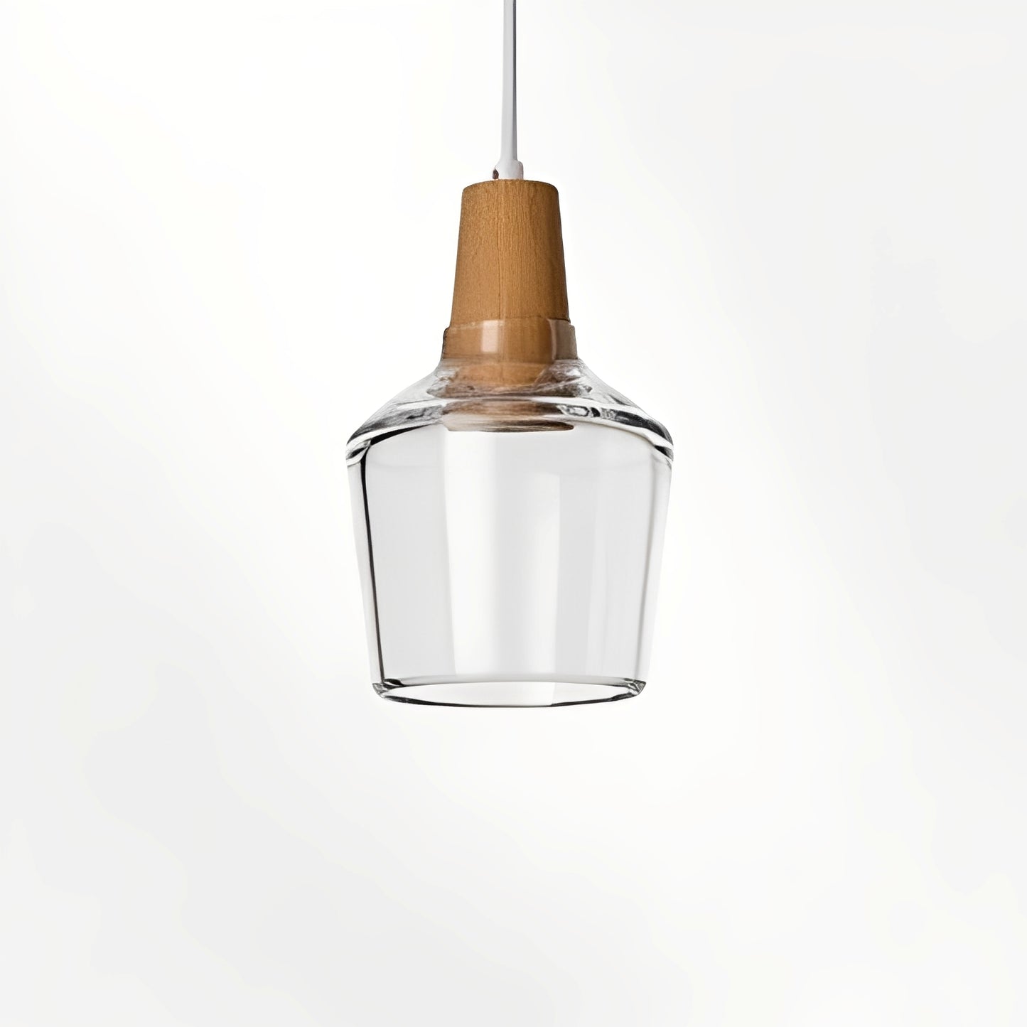 Nozomi – Antike Holz-Glas Pendelleuchte
