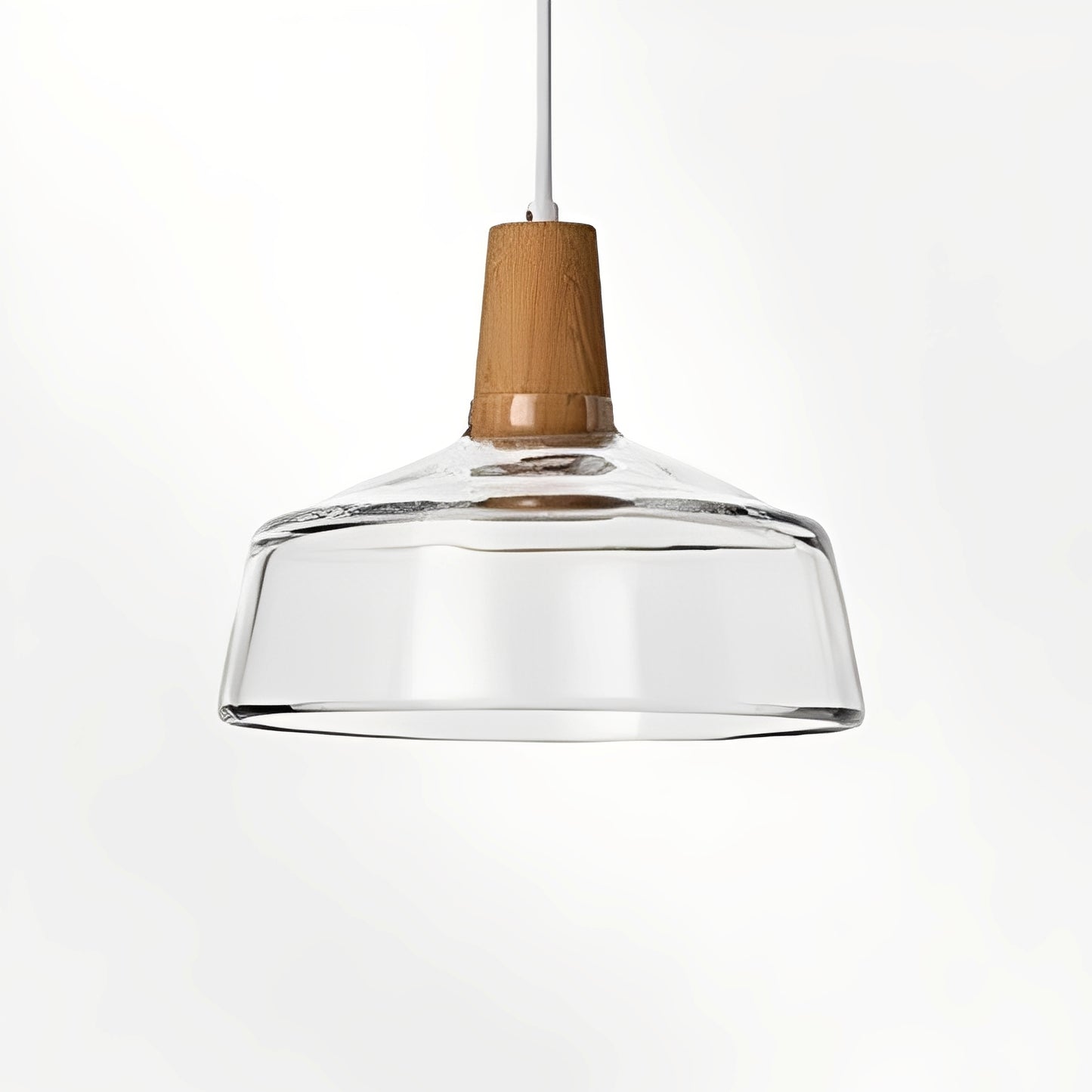 Nozomi – Antike Holz-Glas Pendelleuchte