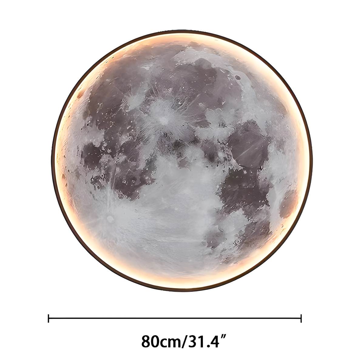 Tsukiko – Runde Mond Design-Wandlampe