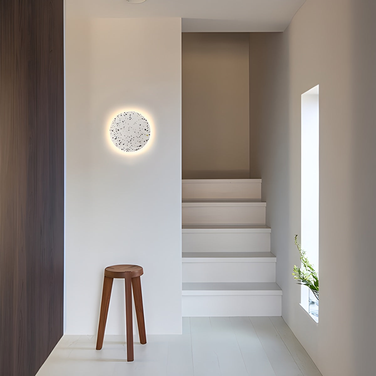 Yura – Nordische Terrazzo Wandlampe Rund