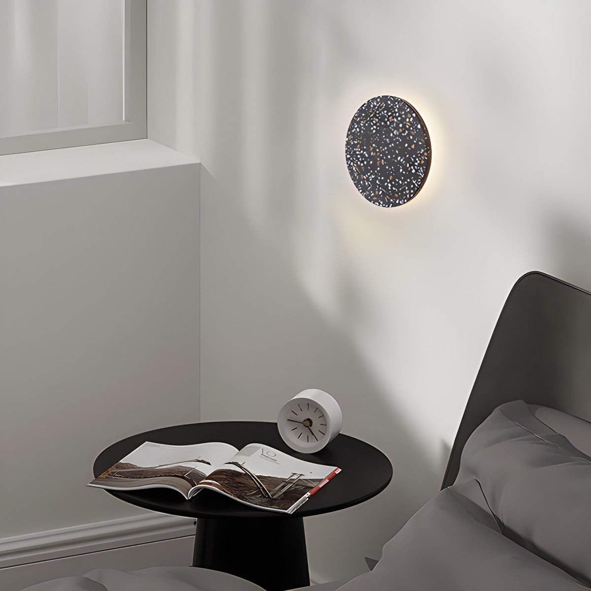 Yura – Nordische Terrazzo Wandlampe Rund