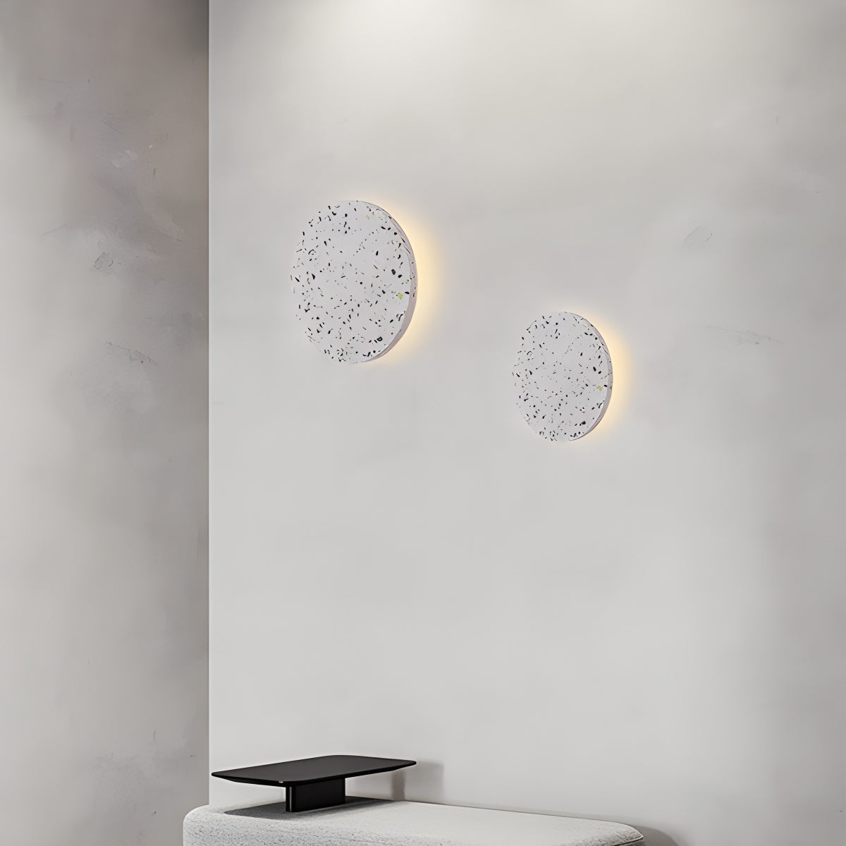 Yura – Nordische Terrazzo Wandlampe Rund