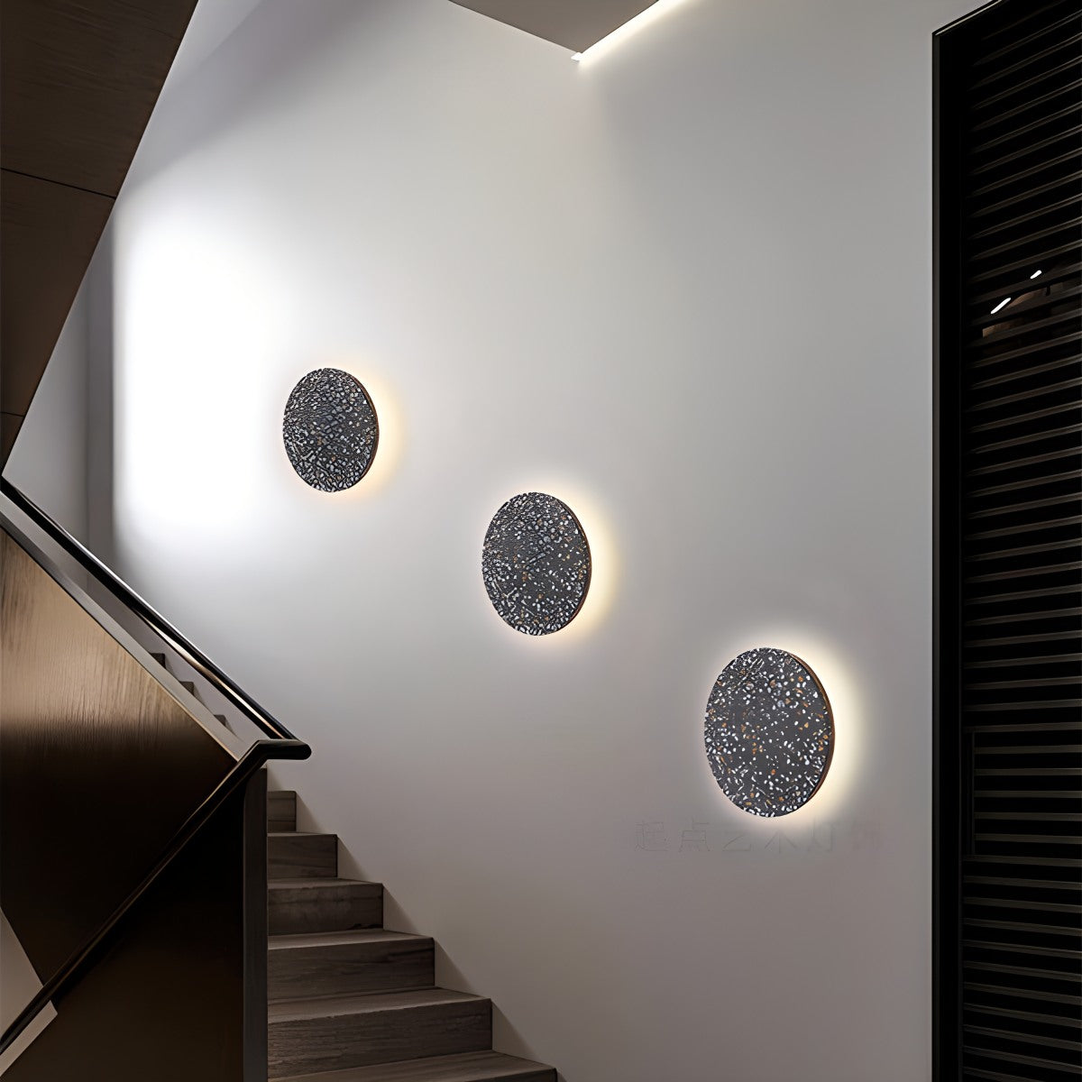 Yura – Nordische Terrazzo Wandlampe Rund
