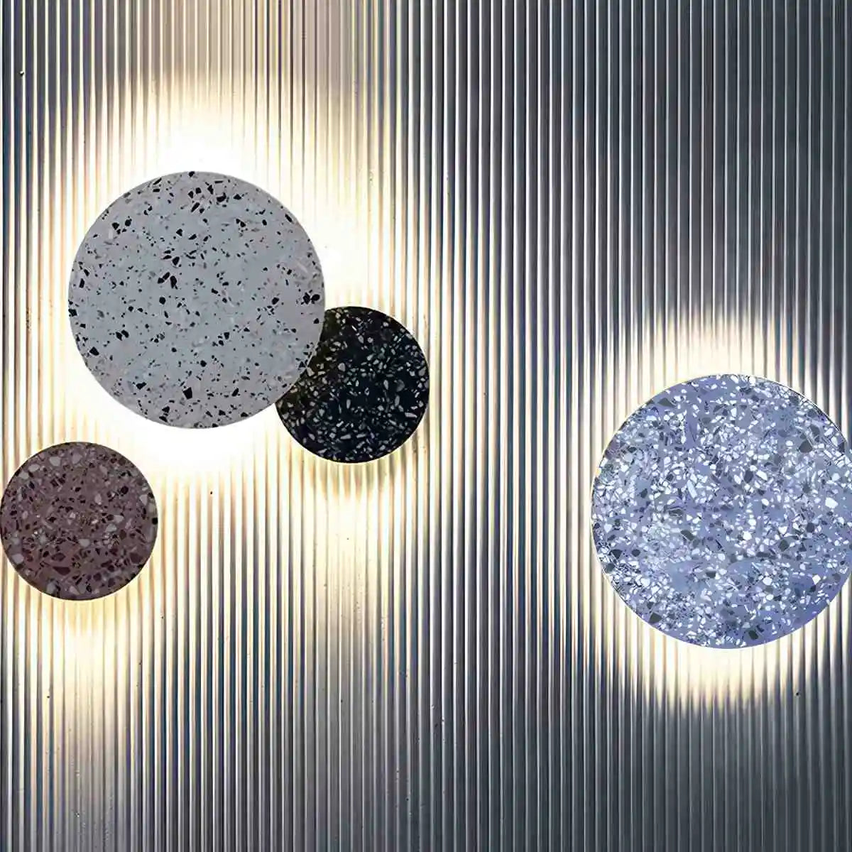 Yura – Nordische Terrazzo Wandlampe Rund
