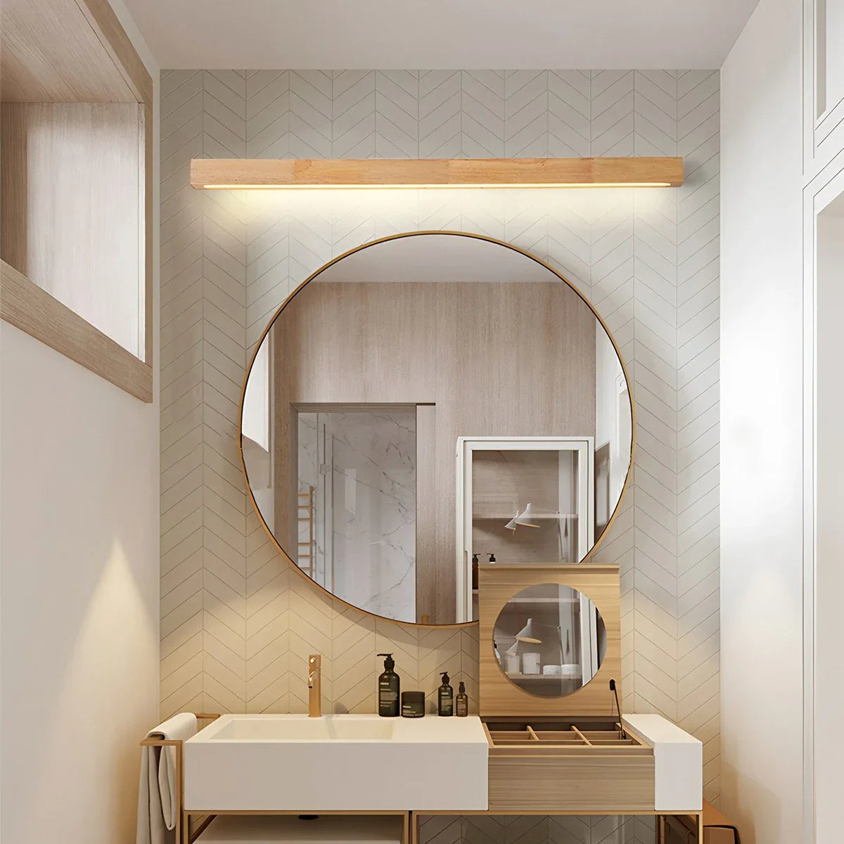 Hinata – Holz Design-Wandleuchte