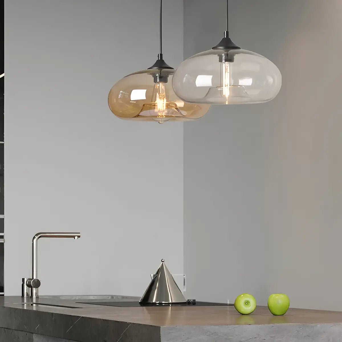 Riku – Nordic Loft Glas-Hängeleuchte